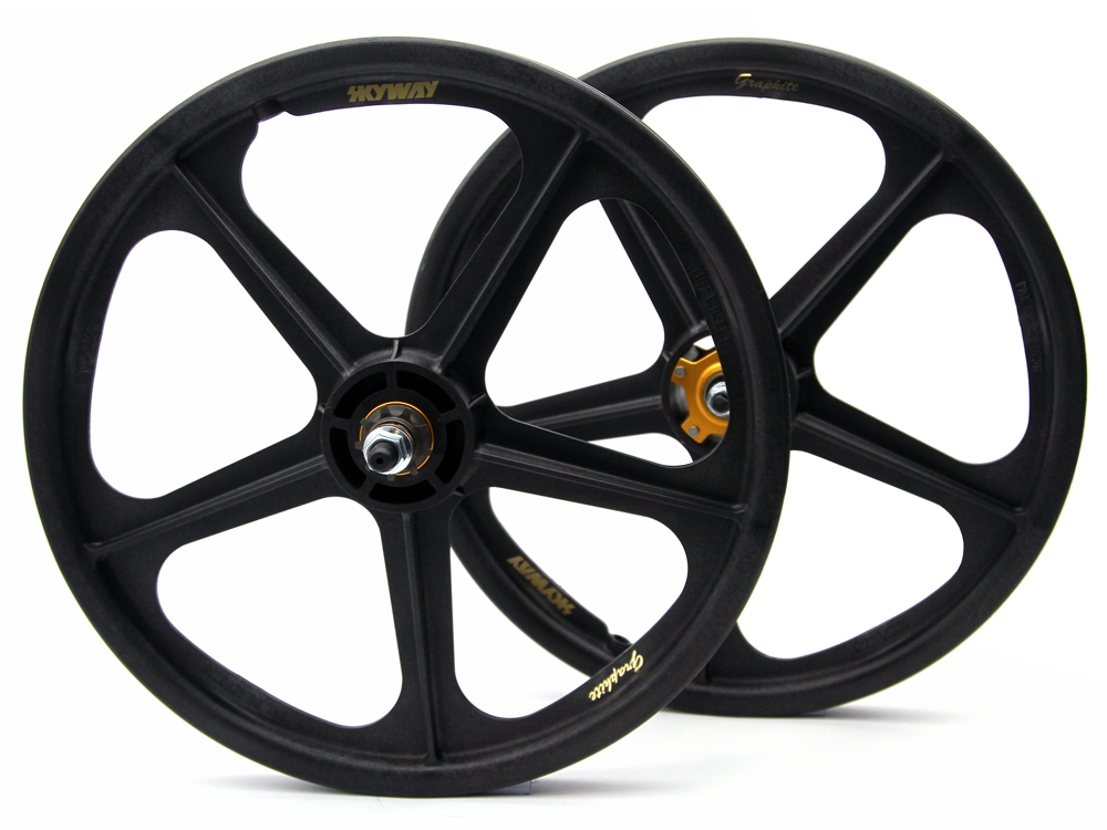Skyway - Tuff Graphite Gold 9T 20 inch Wheel Set - BMX Wheels - New Zealand
