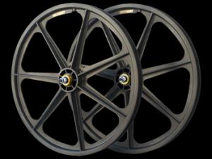 Skyway Graphite Tuff 7 Spoke Black Wheelset 24inch Pair BMX Wheels New Zealand