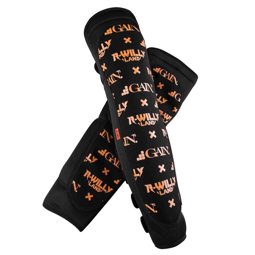 GAIN x R WILLY LAND Progression Knee/Shin Combo Pads BMX Safety Pads